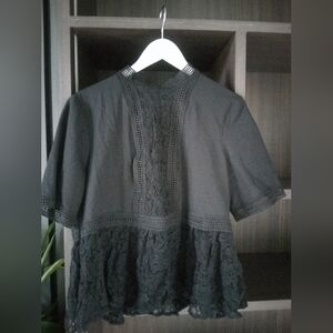 Zara Blouse, XL,Black Orig. $49.50